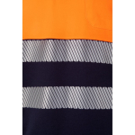 Polo de trabalho piqué bicolor de manga curta 150 g/m2 Velilla cor cor-de-laranja quinta vista