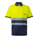 Polo de trabalho piqué bicolor de manga curta 150 g/m2 Velilla vista principal