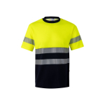 T-shirt de trabalho piqué de algodão/poliéster 150 g/m2 Velilla cor amarelo segunda vista
