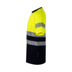 T-shirt de trabalho piqué de algodão/poliéster 150 g/m2 Velilla cor amarelo terceira vista