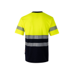 T-shirt de trabalho piqué de algodão/poliéster 150 g/m2 Velilla cor amarelo