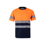 T-shirt de trabalho técnica extragrande muito visível 140 g/m2 Velilla cor cor-de-laranja segunda vista