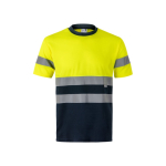 T-shirt trabalho técnica, poliéster alta visibilidade 140 g/m2 Velilla cor amarelo segunda vista