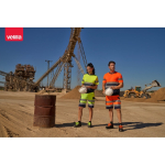 T-shirt trabalho técnica, poliéster alta visibilidade 140 g/m2 Velilla vista conjunto