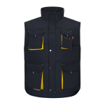 Colete trabalho multibolsos poliéster fecho de correr 120 g/m2 Velilla cor amarelo segunda vista