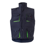 Colete trabalho multibolsos poliéster fecho de correr 120 g/m2 Velilla cor verde segunda vista