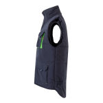 Colete trabalho multibolsos poliéster fecho de correr 120 g/m2 Velilla cor verde terceira vista
