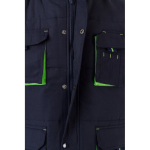 Colete trabalho multibolsos poliéster fecho de correr 120 g/m2 Velilla cor verde quinta vista