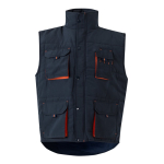 Colete trabalho multibolsos poliéster fecho de correr 120 g/m2 Velilla cor cor-de-laranja segunda vista