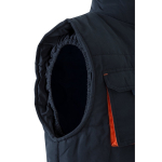 Colete trabalho multibolsos poliéster fecho de correr 120 g/m2 Velilla cor cor-de-laranja sexta vista