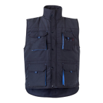 Colete trabalho multibolsos poliéster fecho de correr 120 g/m2 Velilla cor azul-claro segunda vista