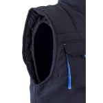 Colete trabalho multibolsos poliéster fecho de correr 120 g/m2 Velilla cor azul-claro sexta vista