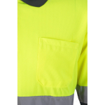 Polo de trabalho extragrande manga comprida poliéster 160 g/m2 Velilla cor amarelo sétima vista