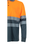 Polo de trabalho extragrande manga comprida poliéster 160 g/m2 Velilla cor cor-de-laranja sexta vista