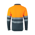 Polo de trabalho extragrande manga comprida poliéster 160 g/m2 Velilla cor cor-de-laranja