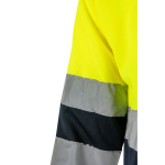 Polo de trabalho bicolor extragrande, manga comprida 160 g/m2 Velilla cor amarelo sexta vista