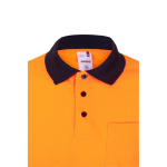 Polo de trabalho bicolor extragrande, manga comprida 160 g/m2 Velilla cor cor-de-laranja quinta vista
