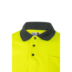 Polo de trabalho manga comprida fluorescente 160 g/m2 Velilla cor amarelo quinta vista