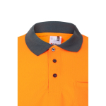 Polo de trabalho manga comprida fluorescente 160 g/m2 Velilla cor cor-de-laranja quinta vista