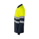 Polo de trabalho, manga comprida de alta visibilidade 160 g/m2 Velilla cor amarelo terceira vista