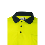 Polo de trabalho, manga comprida de alta visibilidade 160 g/m2 Velilla cor amarelo quinta vista