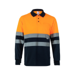 Polo de trabalho, manga comprida de alta visibilidade 160 g/m2 Velilla cor cor-de-laranja segunda vista