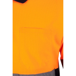 Polo de trabalho, manga comprida de alta visibilidade 160 g/m2 Velilla cor cor-de-laranja sétima vista
