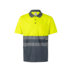Polo de trabalho extragrande de manga curta 160 g/m2 Velilla cor amarelo segunda vista