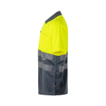 Polo de trabalho extragrande de manga curta 160 g/m2 Velilla cor amarelo terceira vista