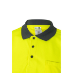 Polo de trabalho extragrande de manga curta 160 g/m2 Velilla cor amarelo quinta vista