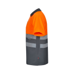 Polo de trabalho extragrande de manga curta 160 g/m2 Velilla cor cor-de-laranja terceira vista