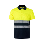 Polo de trabalho extra grande de alta visibilidade 160 g/m2 Velilla. cor amarelo segunda vista