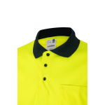 Polo de trabalho extra grande de alta visibilidade 160 g/m2 Velilla. cor amarelo quinta vista
