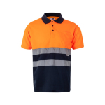 Polo de trabalho extra grande de alta visibilidade 160 g/m2 Velilla. cor cor-de-laranja segunda vista