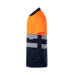 Polo de trabalho extra grande de alta visibilidade 160 g/m2 Velilla. cor cor-de-laranja terceira vista