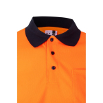 Polo de trabalho extra grande de alta visibilidade 160 g/m2 Velilla. cor cor-de-laranja quinta vista