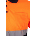 Polo de trabalho extra grande de alta visibilidade 160 g/m2 Velilla. cor cor-de-laranja sétima vista