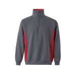 Camisola de trabalho de felpa, fecho de correr 260 g/m2 cor vermelho segunda vista