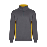 Camisola de trabalho de felpa, fecho de correr 260 g/m2 cor amarelo segunda vista