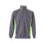 Camisola de trabalho de felpa, fecho de correr 260 g/m2 cor verde segunda vista