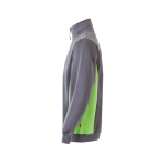 Camisola de trabalho de felpa, fecho de correr 260 g/m2 cor verde terceira vista