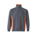 Camisola de trabalho de felpa, fecho de correr 260 g/m2 cor cor-de-laranja segunda vista
