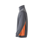 Camisola de trabalho de felpa, fecho de correr 260 g/m2 cor cor-de-laranja terceira vista