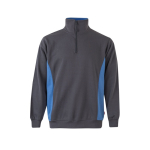 Camisola de trabalho de felpa, fecho de correr 260 g/m2 cor azul-claro segunda vista