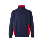 Camisola de trabalho de felpa de poliéster e algodão 260 g/m2 Velilla cor vermelho segunda vista