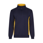 Camisola de trabalho de felpa de poliéster e algodão 260 g/m2 Velilla cor amarelo segunda vista