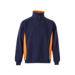 Camisola de trabalho de felpa de poliéster e algodão 260 g/m2 Velilla cor cor-de-laranja segunda vista