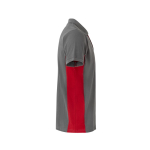 Polo de trabalho de piqué bicolor de manga curta 180 g/m2 Velilla cor vermelho quarta vista