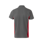 Polo de trabalho de piqué bicolor de manga curta 180 g/m2 Velilla cor vermelho