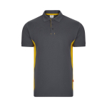Polo de trabalho de piqué bicolor de manga curta 180 g/m2 Velilla cor amarelo segunda vista